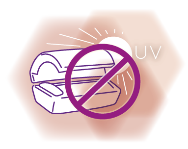 Icon Verbot Solarium und übermäßige UV-Strahlung